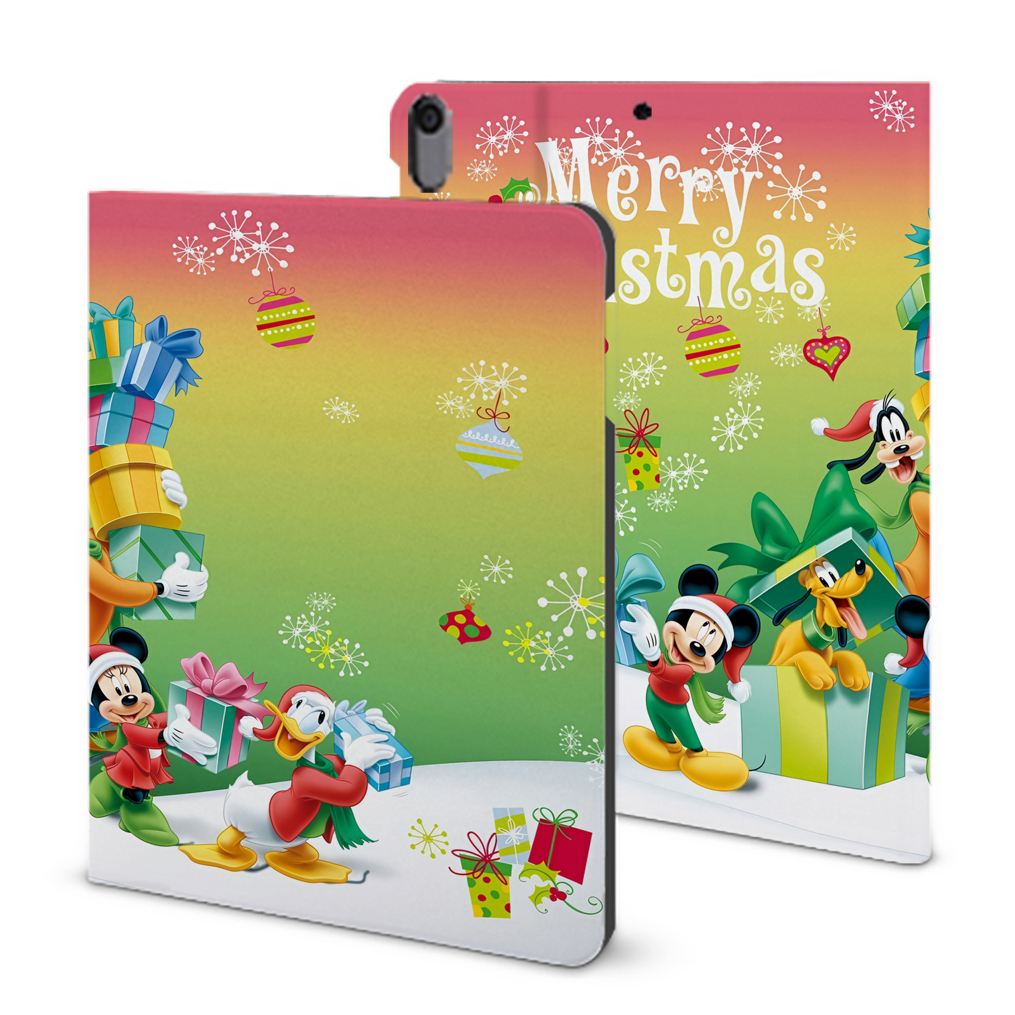 （画像用） ミッキーマウス Mickey Mouse IPad ケース ブック型 PUレザー TPU 耐衝撃 軽量 薄型 ペン収納なし 全面保護 IPad 各モデル対応